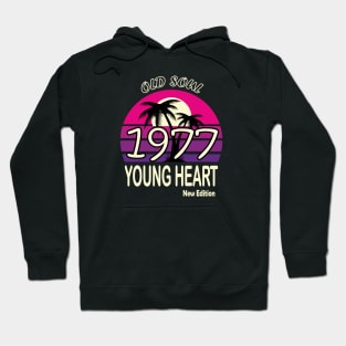 1977 Birthday Gift Old Soul Young Heart Hoodie